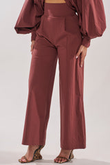 GOLD COAST WIDE LEG PALAZZO PANT IN BROWN