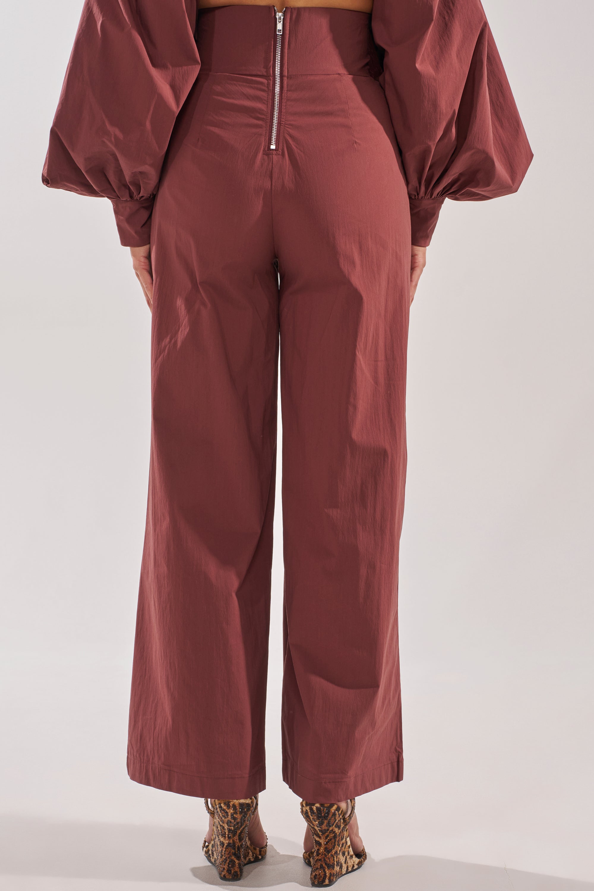 GOLD COAST WIDE LEG PALAZZO PANT IN BROWN