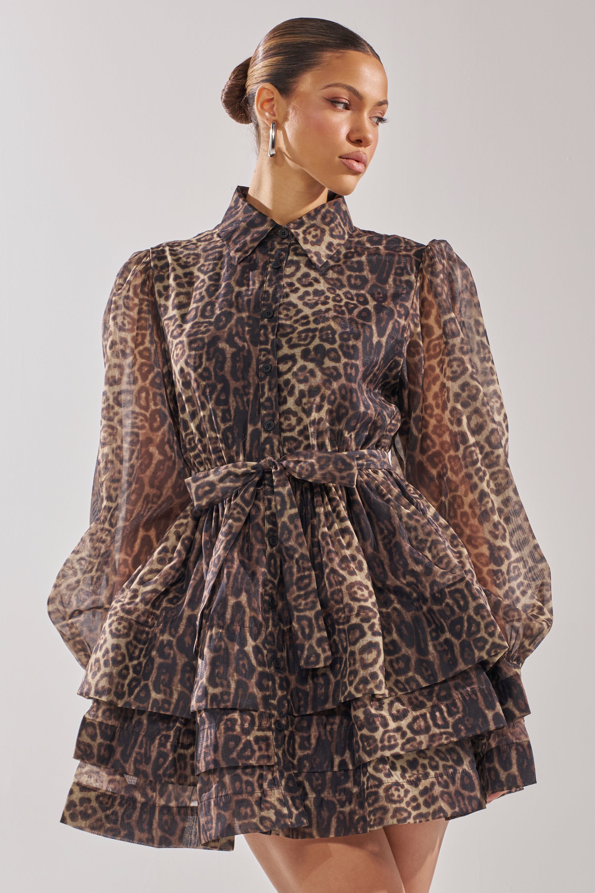 CHICEST OF CHIC LEOPARD PRINT MINI DRESS
