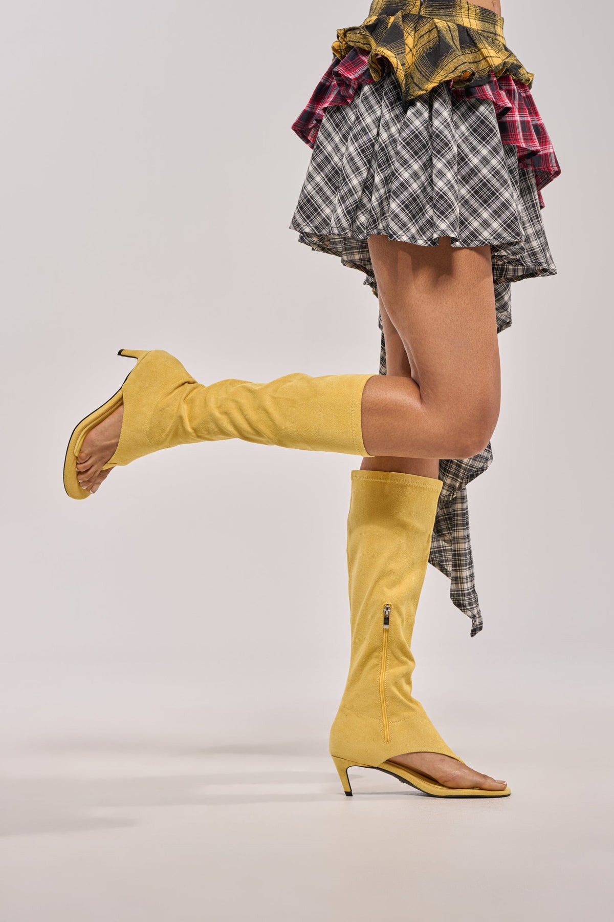 AZALEA WANG CECILE MUSTARD SANDAL STILETTO