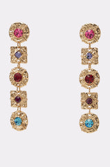 MULTI-STONE CHANNEL EARRINGS