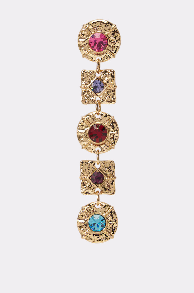 MULTI-STONE CHANNEL EARRINGS