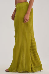 CRUSHIN ON YOU PALAZZO PANT IN CHARTREUSE