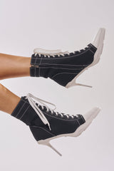 AZALEA WANG COSIMA BLACK BLOCK SNEAKER HEEL