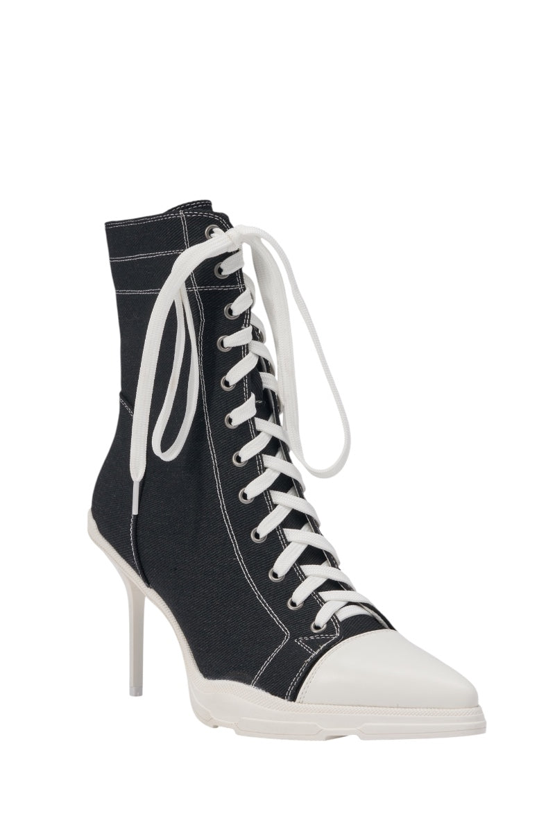 AZALEA WANG COSIMA BLACK BLOCK SNEAKER HEEL