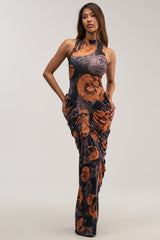 SAY YOU NEED ME FLORAL MAXI DRESS IN BLACK COMBO