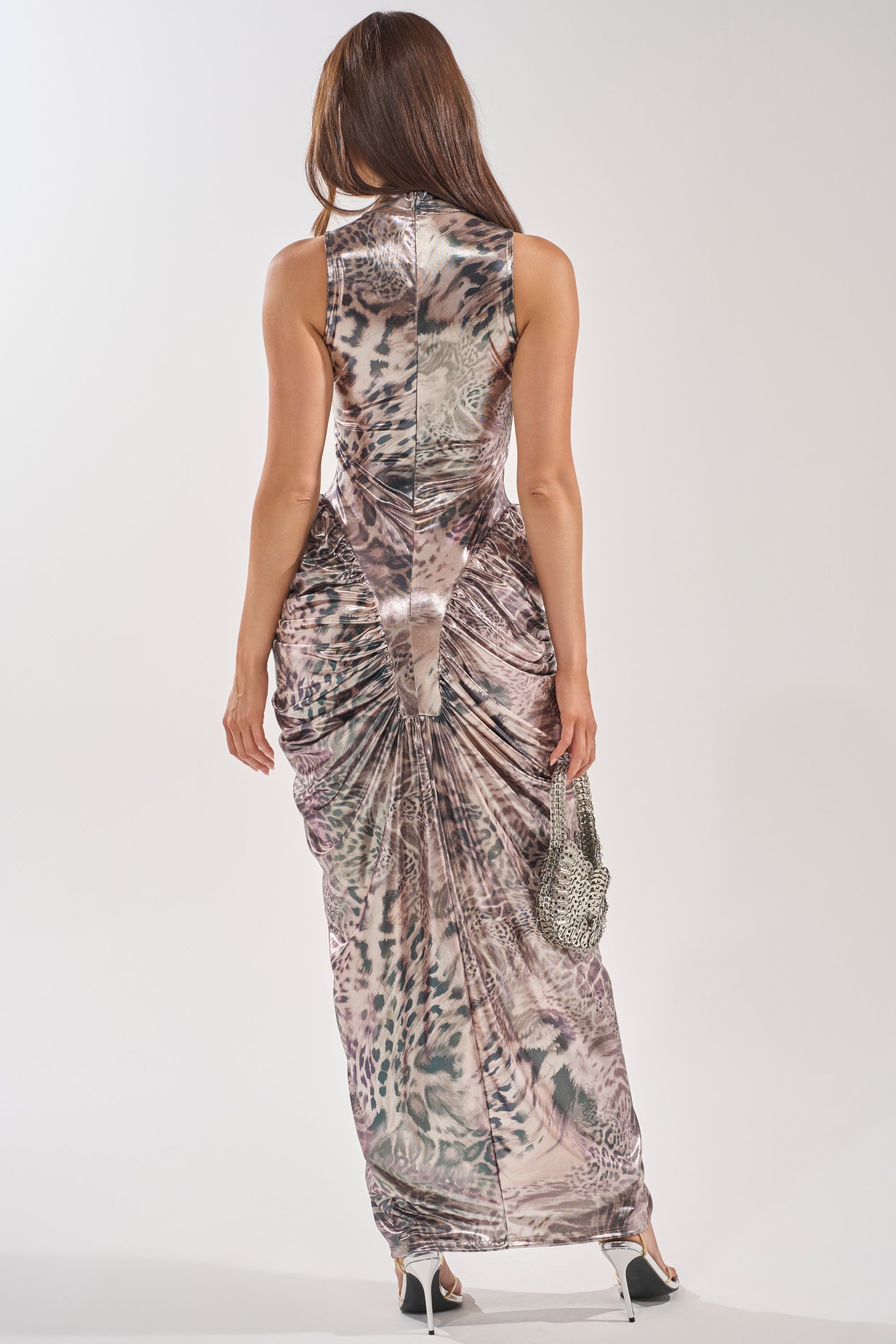 STANDING MY GROUND MOCK NECK MAXI DRESS