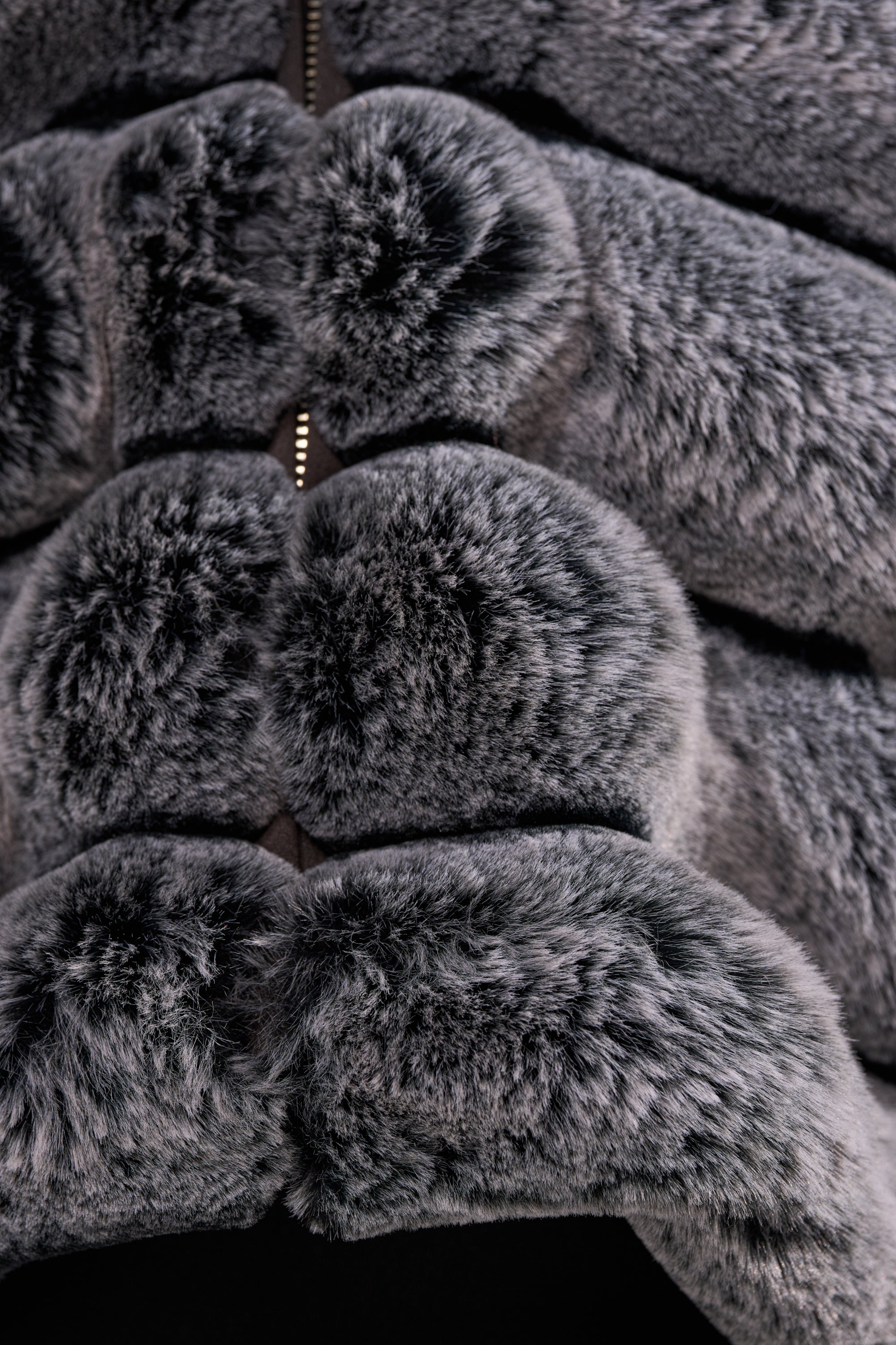 POPCORN FAUX FUR IN GREY