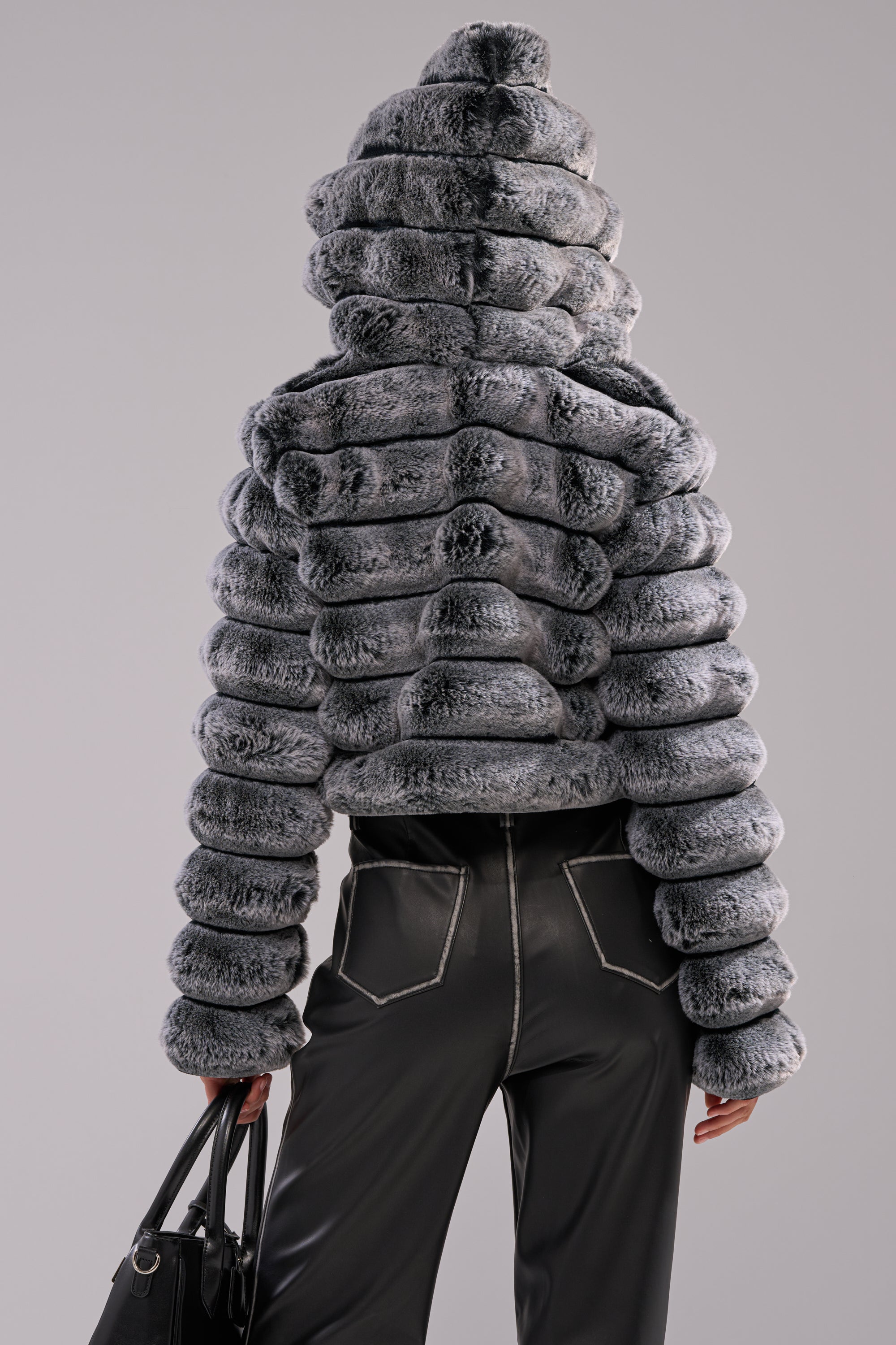POPCORN FAUX FUR IN GREY