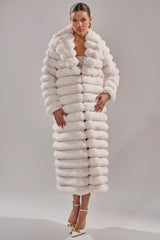 MAXI POPCORN FAUX FUR IN WHITE