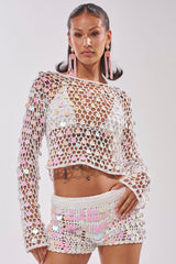BEACH GIRLY CROCHET SWEATER