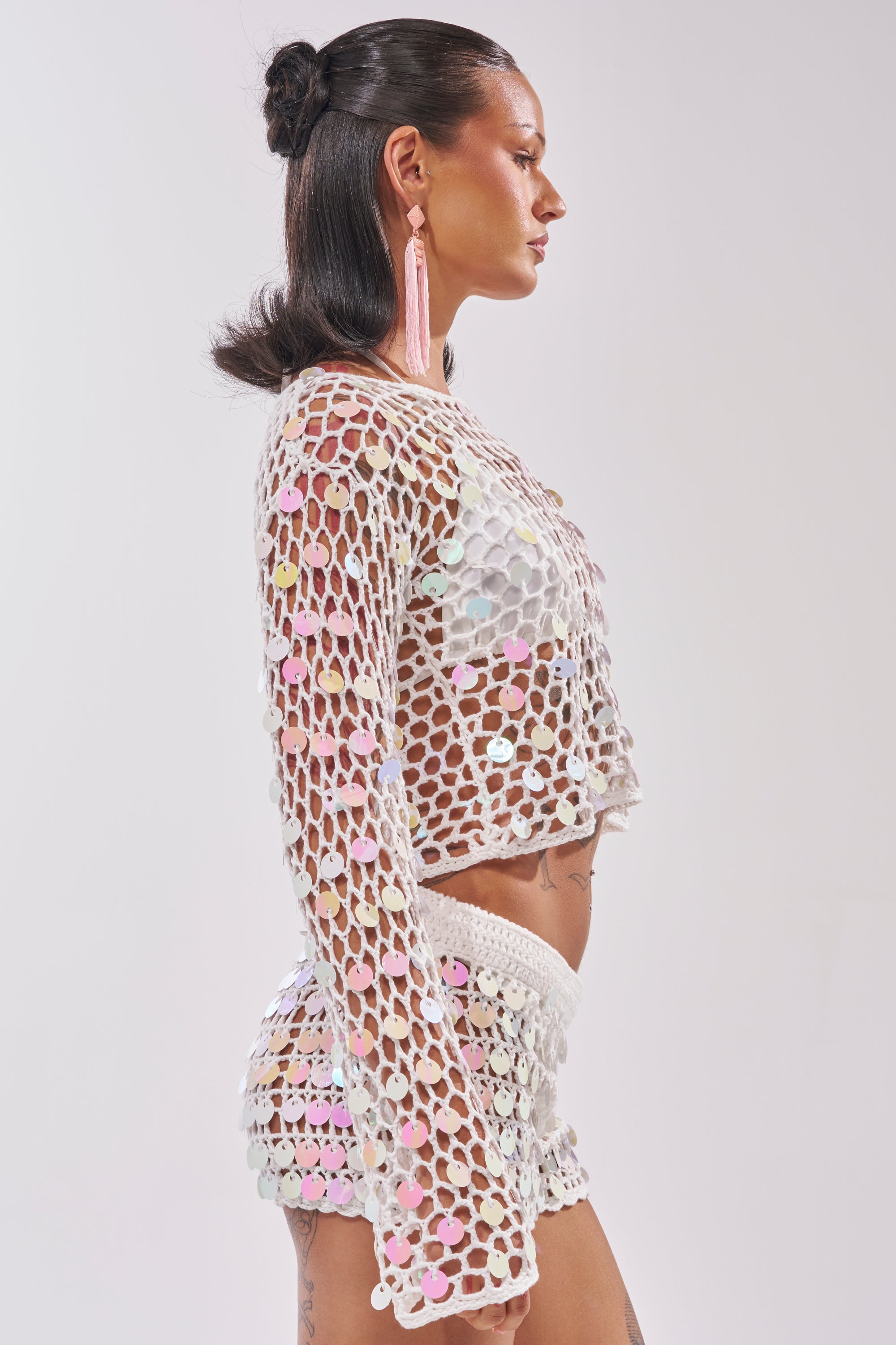BEACH GIRLY CROCHET SWEATER