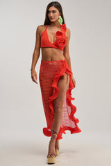 BEACH BABE CROCHET MAXI SKIRT