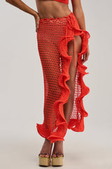 BEACH BABE CROCHET MAXI SKIRT