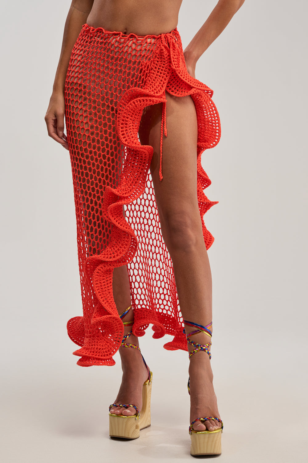 BEACH BABE CROCHET MAXI SKIRT