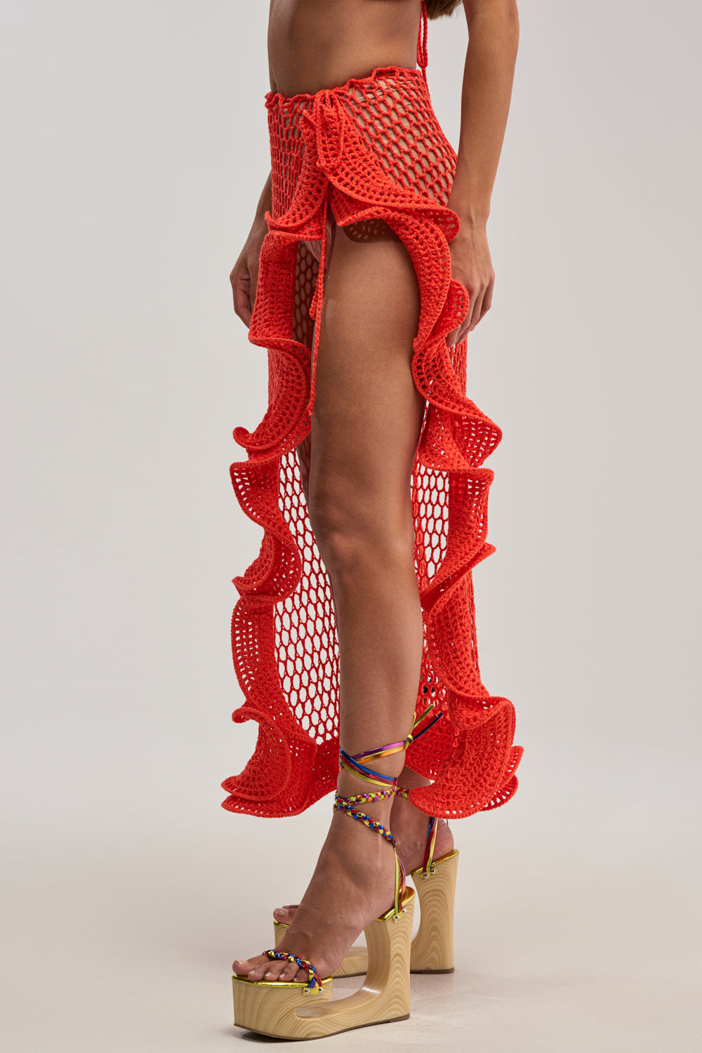 BEACH BABE CROCHET MAXI SKIRT