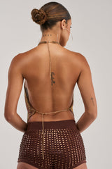 GOLDEN GLAM RHINESTONE TOP
