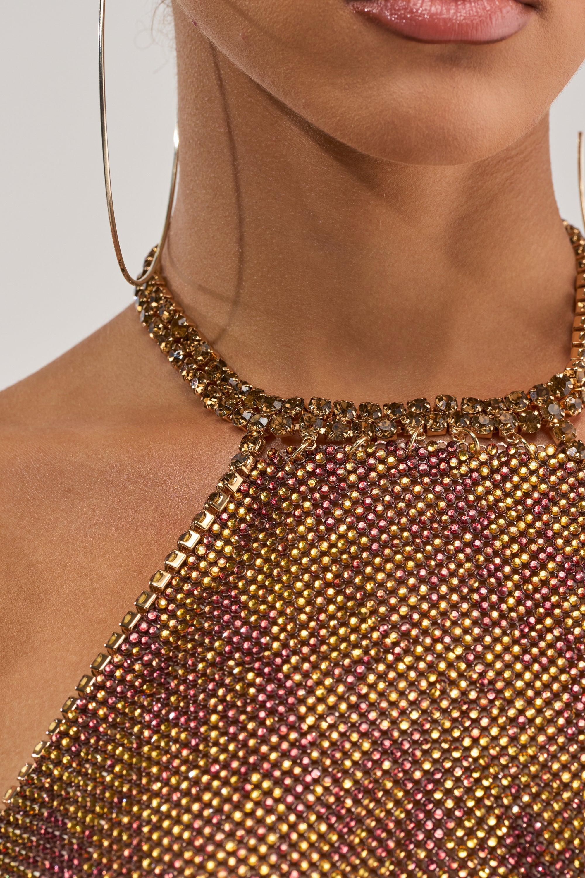 GOLDEN GLAM RHINESTONE TOP