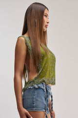 SUMMER LOVIN' RHINESTONE CHAIN TOP