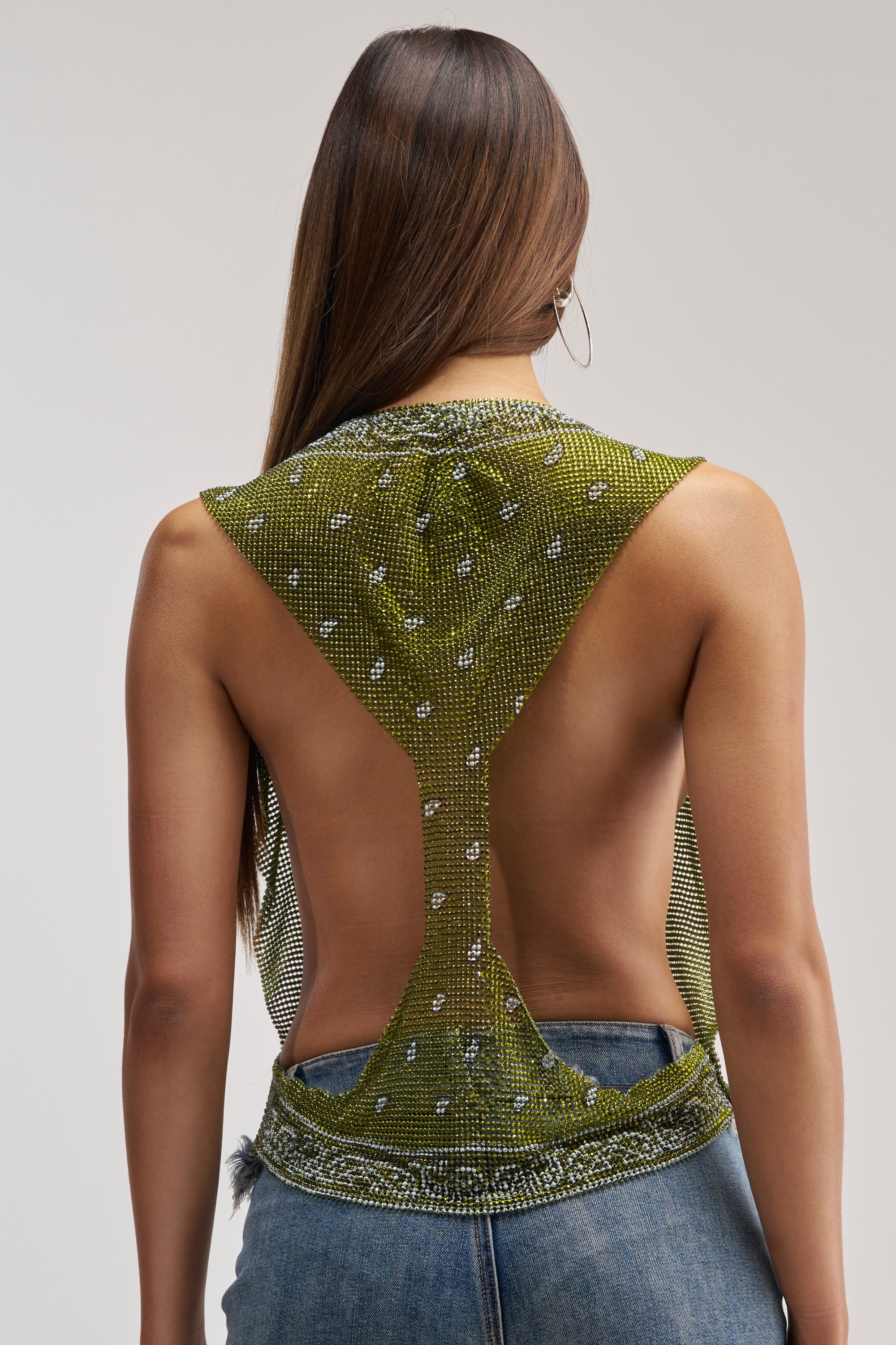 SUMMER LOVIN' RHINESTONE CHAIN TOP