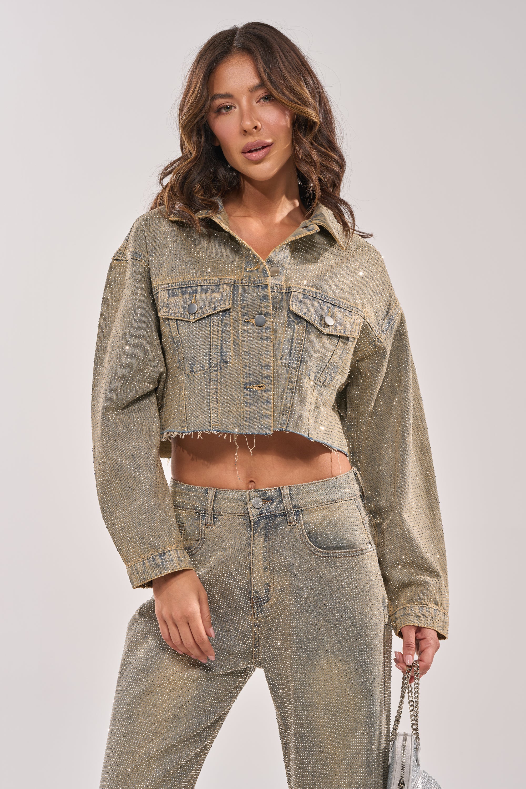 DEMI EMBELLISHED DENIM JACKET