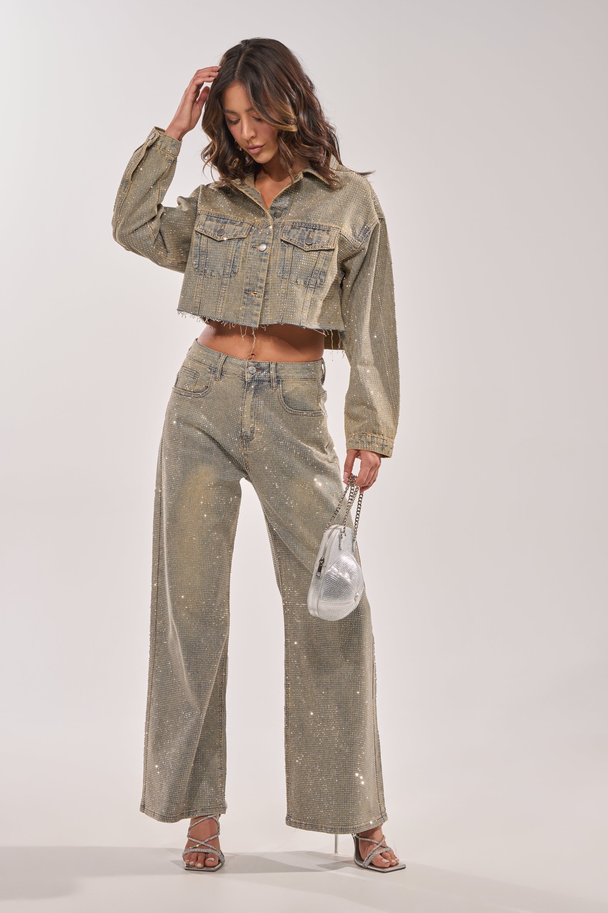 DEMI EMBELLISHED DENIM JACKET