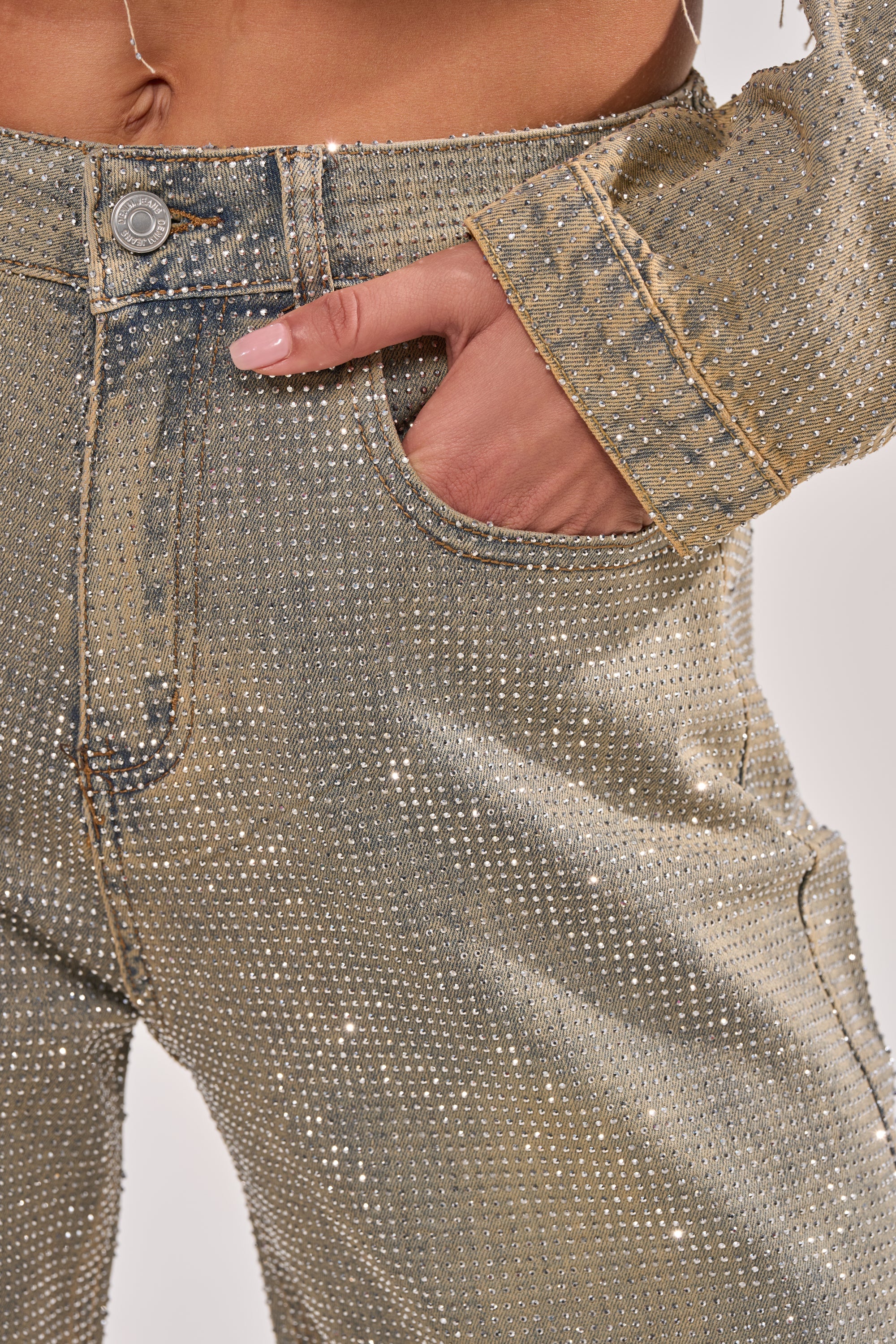 DEMI EMBELLISHED RELAXED DENIM