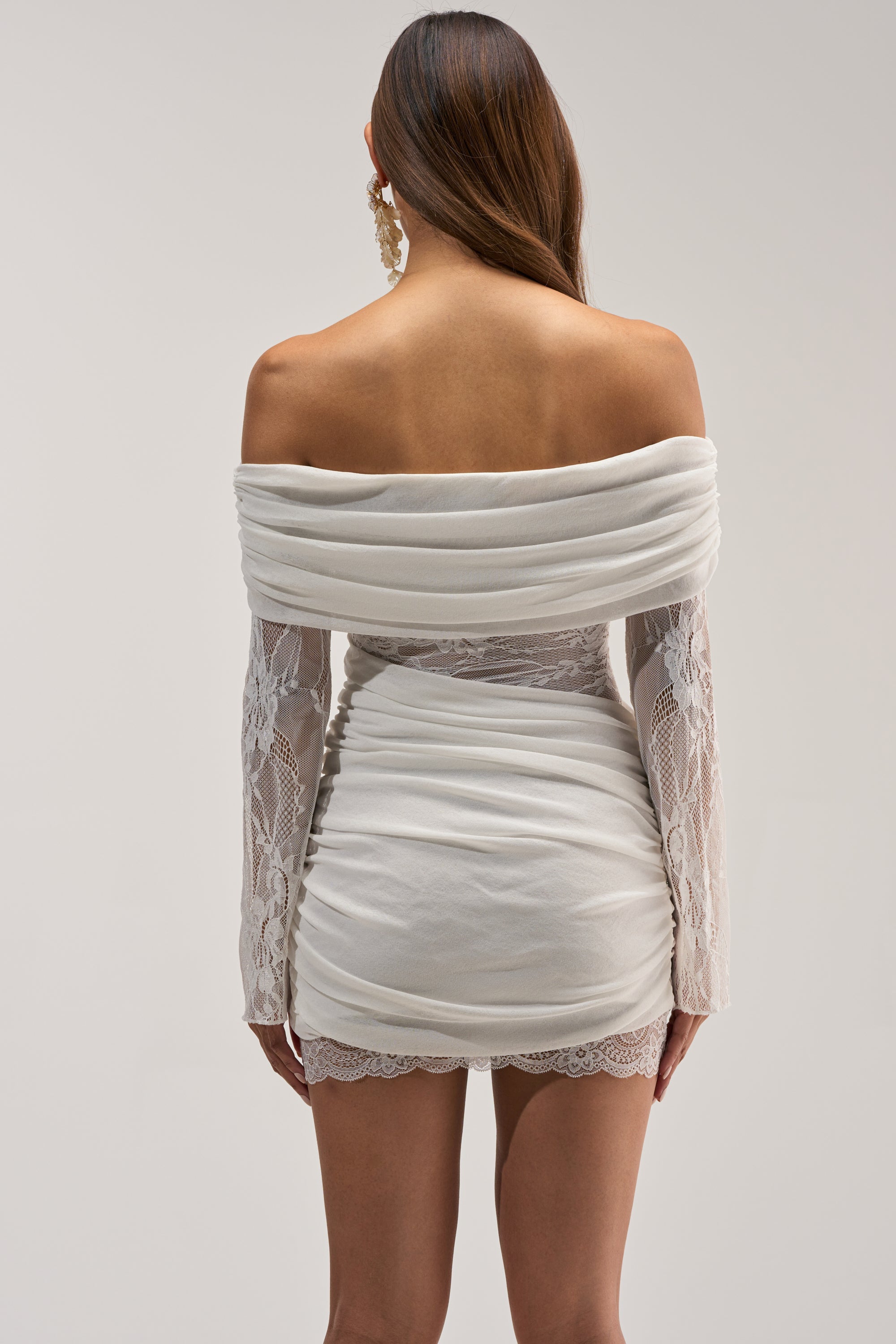 HAD ME AT HELLO KNIT MINI DRESS IN WHITE