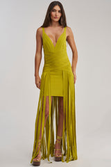 LUCKY CHARM FRINGE MINI DRESS