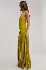 LUCKY CHARM FRINGE MINI DRESS
