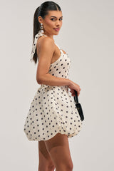 FELT CUTE POLKA DOT MINI DRESS