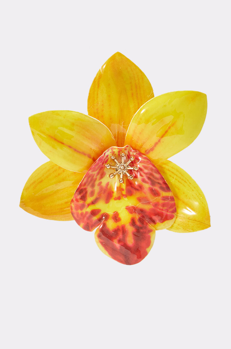 YELLOW FLOWER STUD EARRING