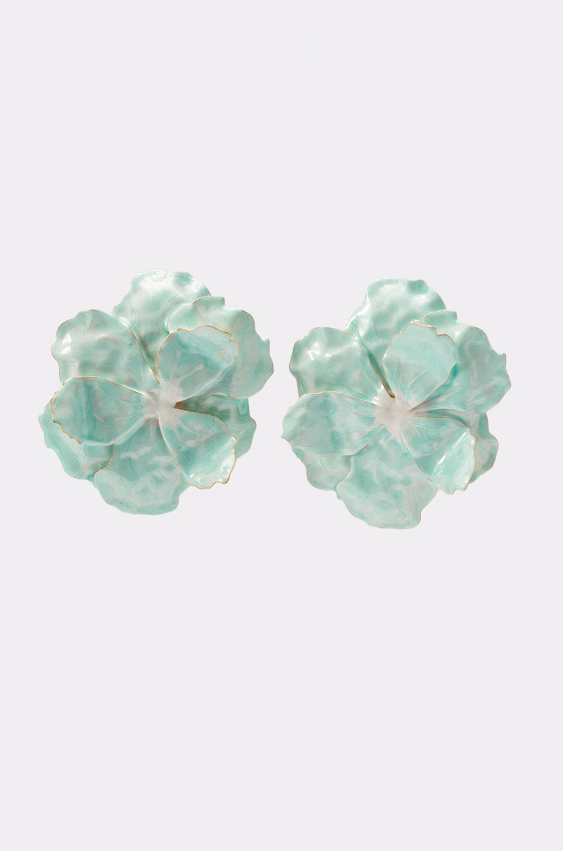 FLOWER POWER BLUE EARRING
