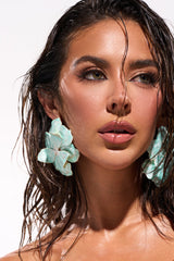 FLOWER POWER BLUE EARRING