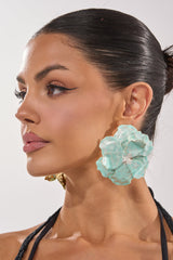 FLOWER POWER BLUE EARRING