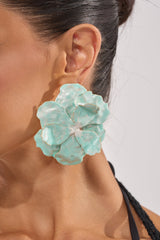 FLOWER POWER BLUE EARRING