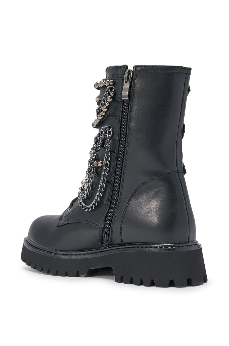 AZALEA WANG ERIN EMBELLISHED COMBAT BOOTIE