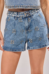 BLING BLING DENIM SHORT