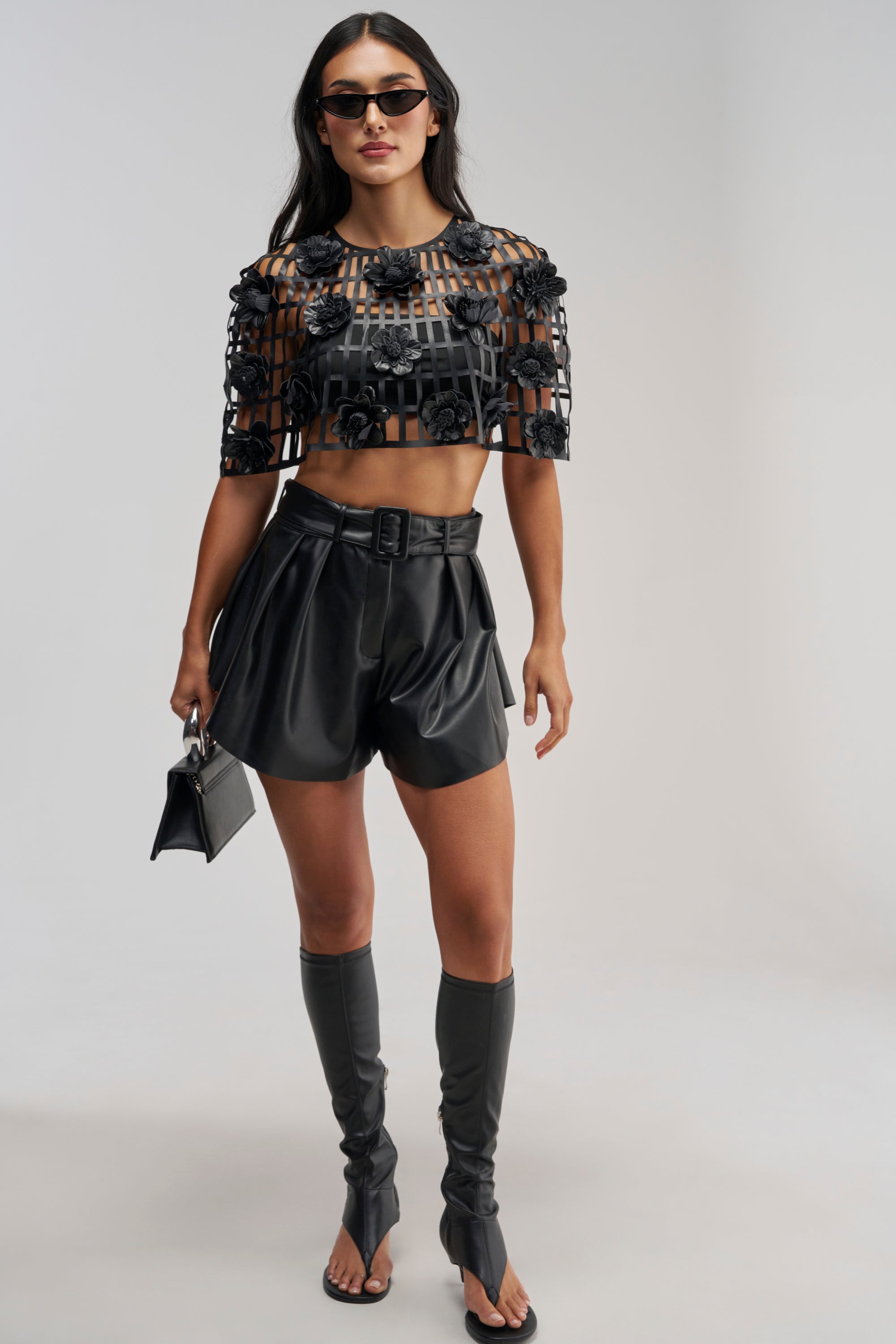 BOUNCE IT LIKE THAT FAUX LEATHER SHORT