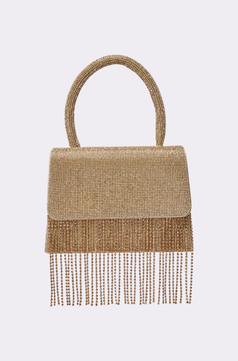 ON THE DANCE FLOOR BLING FRINGE PURSE