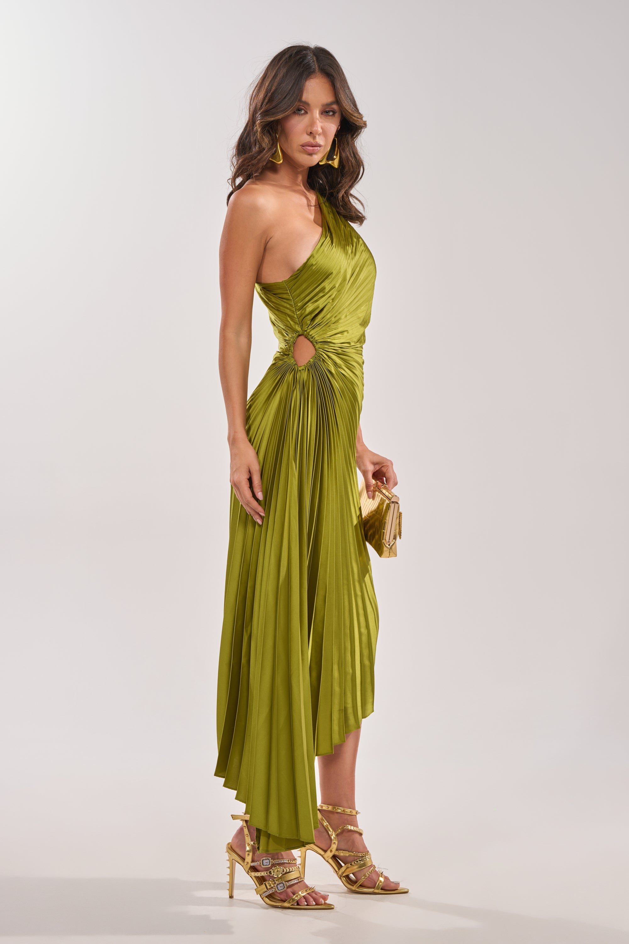 MIDNIGHT MAVEN SLEEVELESS MAXI DRESS IN GREEN