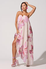 JULIANA STRAPLESS FLORAL MAXI DRESS
