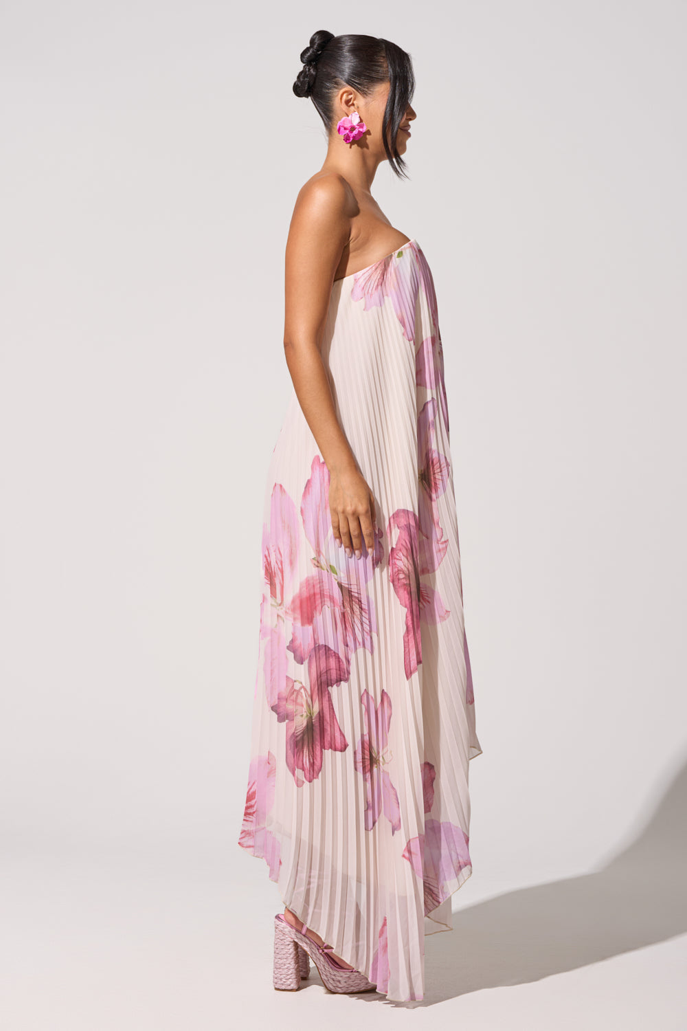 JULIANA STRAPLESS FLORAL MAXI DRESS