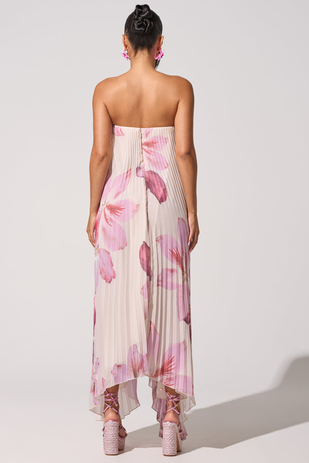 JULIANA STRAPLESS FLORAL MAXI DRESS