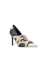 AZALEA WANG FIRE STRING BLACK AND CREAM SPORTY PUM