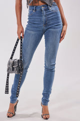 FLEX-FIT HIGH WAISTED SUPER STRETCHY SKINNY JEANS