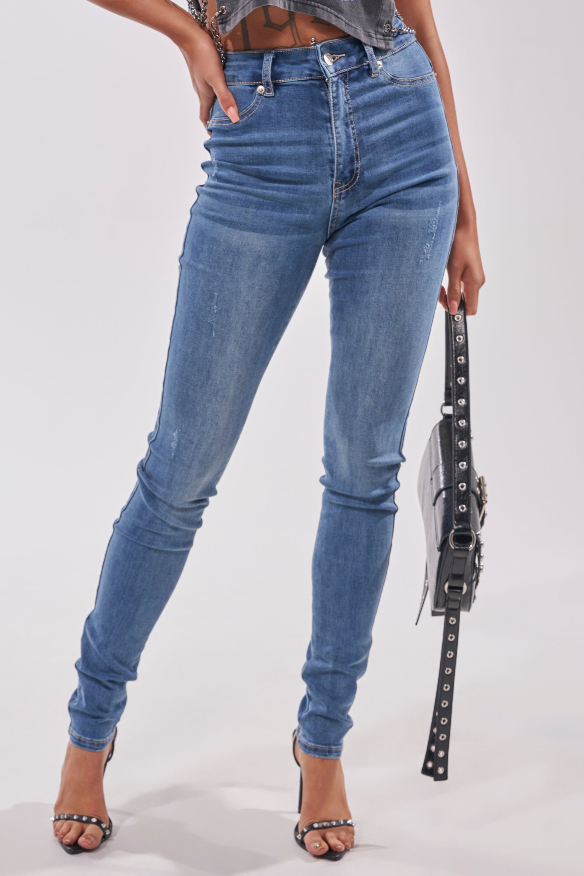 FLEX-FIT HIGH WAISTED SUPER STRETCHY SKINNY JEANS
