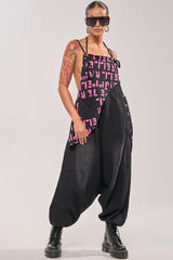 WITH EASE GRAPHIC JUMPSUIT IN BLACK