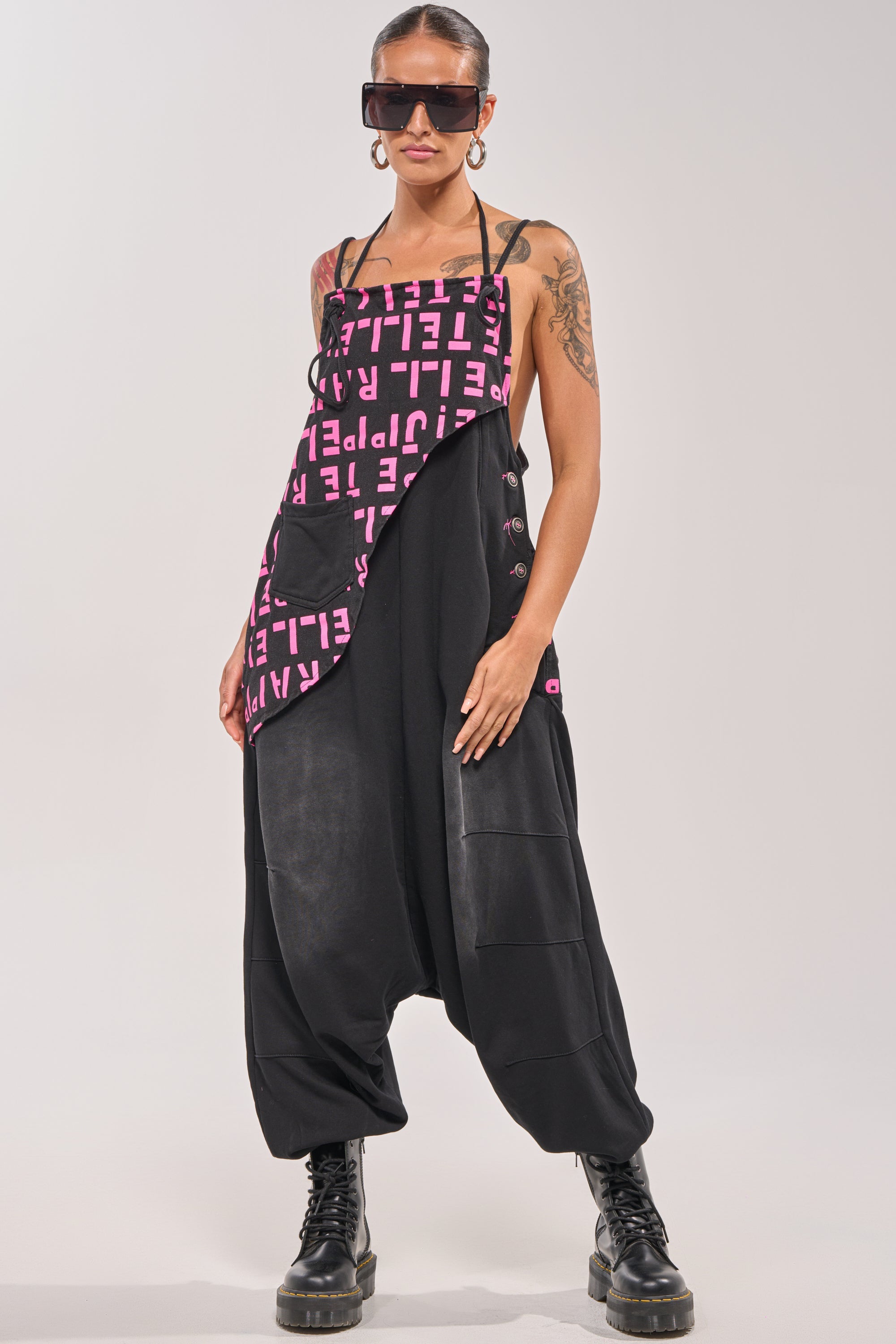 WITH EASE GRAPHIC JUMPSUIT IN BLACK