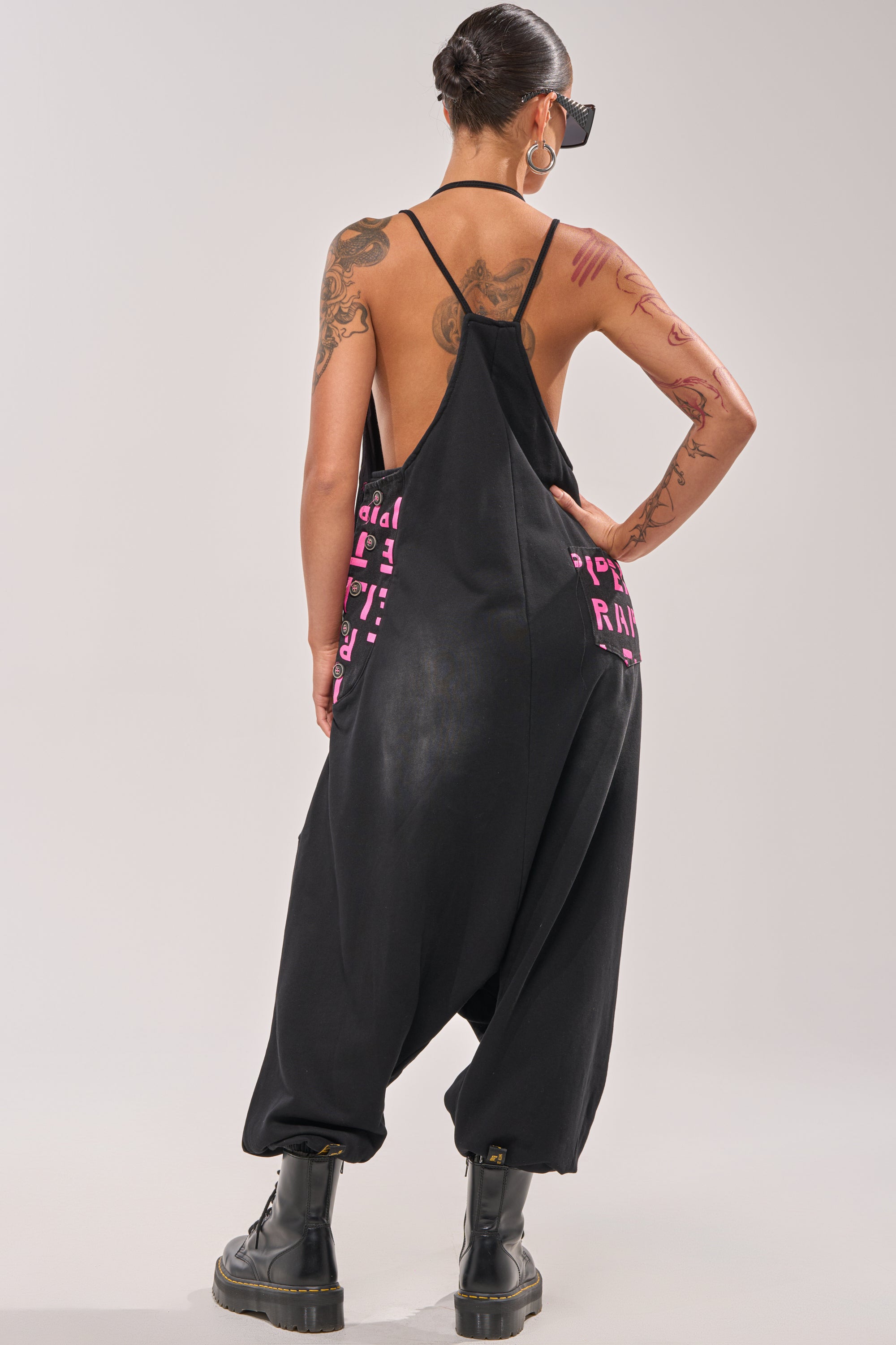 WITH EASE GRAPHIC JUMPSUIT IN BLACK